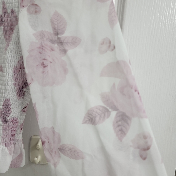 BNWT Aritzia Wilfred Tempest Floral Blouse in White and Cloudy Lilac Size XS - Picture 5 of 5